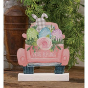 Spring Blessings Wooden Truck on Base