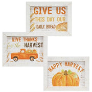 Give Thanks for the Harvest Easel Sign  (3 Count Assortment)