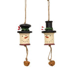 Spool Snowman Ornament  (2 Count Assortment)