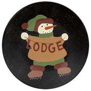 Lodge and Cabin Snowman Plate  (2 Count Assortment)