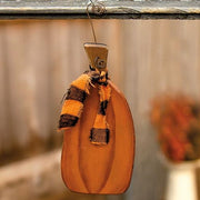 Tall Pumpkin Ornament with Ribbon