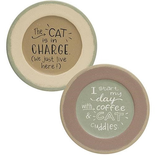 The Cat is In Charge Plate  (2 Count Assortment)