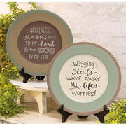 Happiness is a Dog and a Drink Plate  (2 Count Assortment)