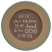 Happiness is a Dog and a Drink Plate  (2 Count Assortment)