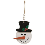 Happy Beaded Snowhead Ornaments (Set of 3)