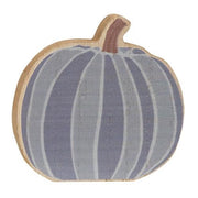 White & Gray Chunky Pumpkin Sitters (Set of 3)
