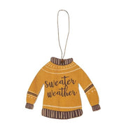 Fall Sweater Wooden Ornaments (Set of 3)