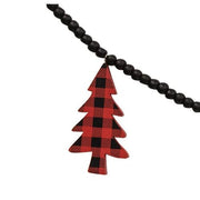 Buffalo Check Christmas Trees Beaded Garland