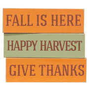 Happy Harvest Skinny Mini Block  (3 Count Assortment)