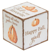 Count Your Blessings Pumpkin Six-Sided Block
