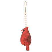 Wooden Cardinal Beaded Ornament (2 Count Assortment)