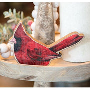 Chunky Wood Cardinal Sitter