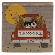 The Boo Crew Pet Truck 4" Square Block  (2 Count Assortment)