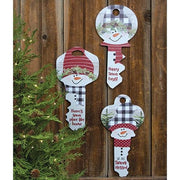 Snow Blessed Snowman Key Sign  (3 Count Assortment)