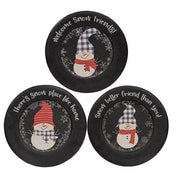 Snowman Rimmed Plate (3 Count Assortment)