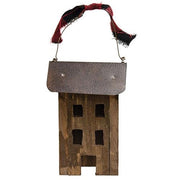 Rustic Primitive Saltbox Ornament