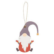 Wooden Winter Gnome Ornaments (Set of 4)