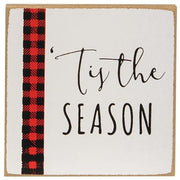 Tis the Season Buffalo Check Block  (2 Count Assortment)