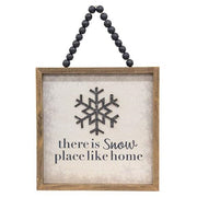 Snow Place Like Home Beaded Framed Sign  (2 Count Assortment)