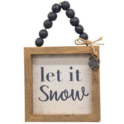 Winter Sayings Snowflake Beaded Sign  (2 Count Assortment)