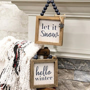 Winter Sayings Snowflake Beaded Sign  (2 Count Assortment)