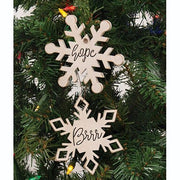 Brr & Hope Snowflake Ornaments (Set of 2)