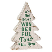 Wonderful Time of Year Distressed Wooden Trees (Set of 3)