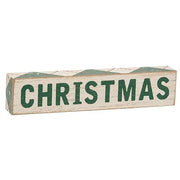 Plaid Merry Christmas Wooden Blocks (Set of 2)