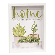 Home Is Where Love Grows Inset Box Sign (3 Count Assortment)