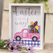 Easter is On It's Way Inset Box Sign (3 Count Assortment)