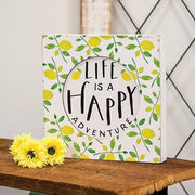 Life is a Happy Adventure Box Sign