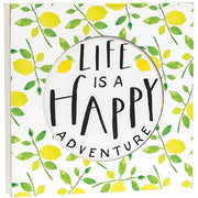 Life is a Happy Adventure Box Sign