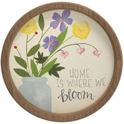 Home Is Where We Bloom Round Sign (2 Count Assortment)