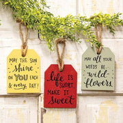 Life Is Short Wooden Tag (3 Count Assortment)