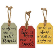 Life Is Short Wooden Tag (3 Count Assortment)