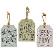 Faith Hanging Wooden Tag (3 Count Assortment)