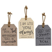 Words of Comfort Large Wooden Tag  (3 Count Assortment)