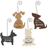 My Dog is My Favorite Wooden Ornaments (Set of 4)