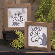 Less People More Cats Shadowbox Frame