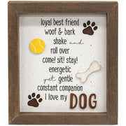 I Love My Dog Shadowbox Frame