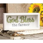 God Bless the Farmer Shadowbox Frame