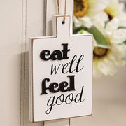 Distressed Eat Well Feel Good Cutting Board Ornament