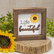Life Is Beautiful Sunflower Shadowbox Frame