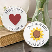 You Are My Sunshine Mini Round Easel Sign  (2 Count Assortment)