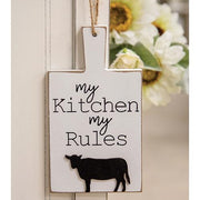 Distressed My Kitchen My Rules Cutting Board Ornament
