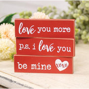 Be Mine Thin Wood Block (3 Count Assortment)