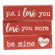 Be Mine Thin Wood Block (3 Count Assortment)