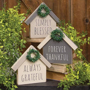 Forever Thankful House Sitter  (3 Count Assortment)