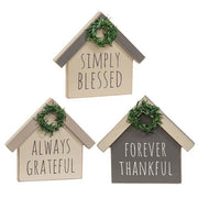 Forever Thankful House Sitter  (3 Count Assortment)