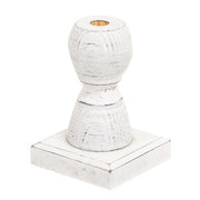 Short White Spindle Flower Holder